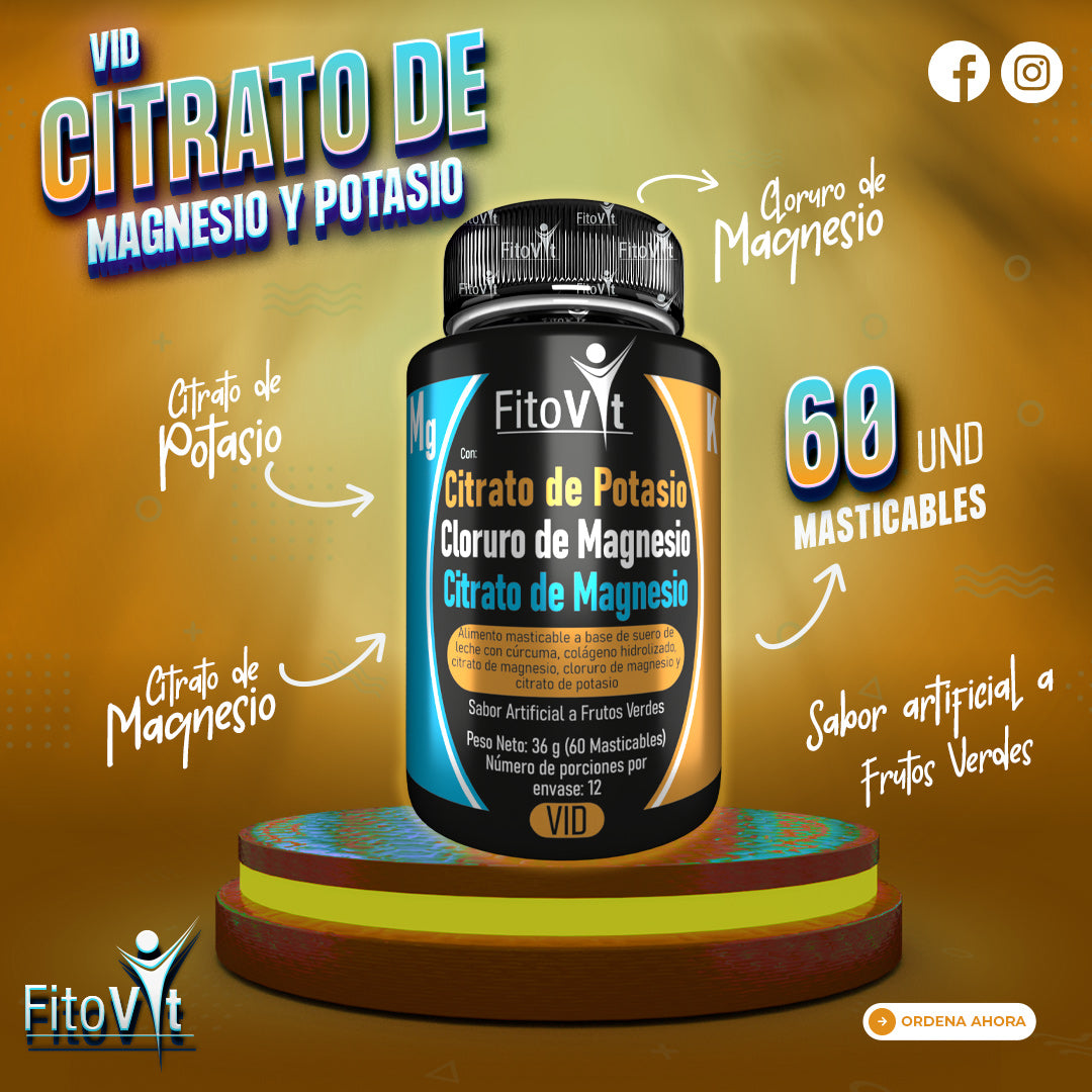 Citrato de Potasio, Cloruro de Magnesio y Citrato de Magnesio